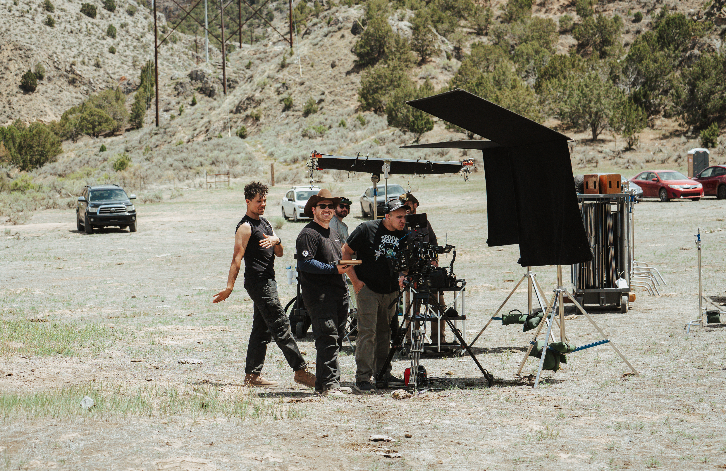 Capture Films crew on outdoor desert location