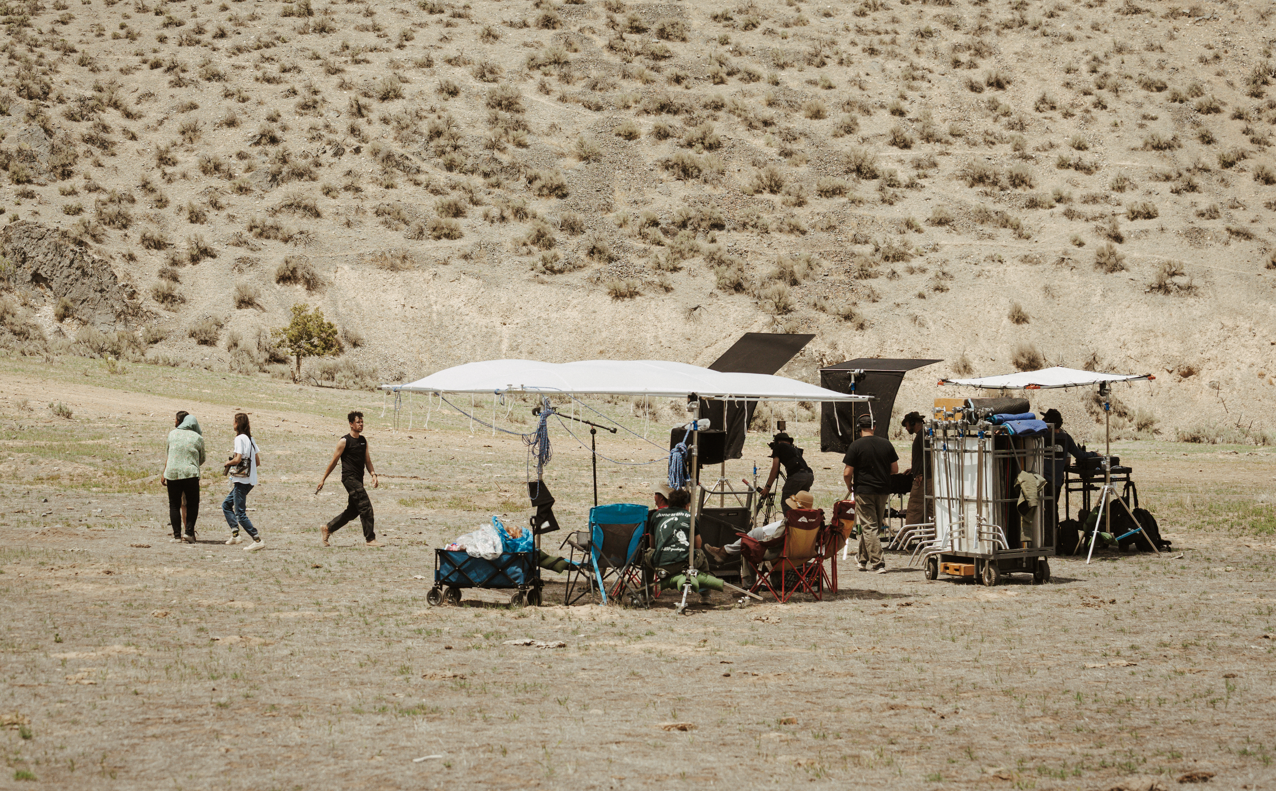 Capture Films crew on desert location shoot